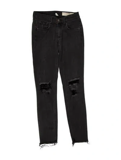 Pre-owned Rag & Bone Low-rise Skinny Leg Jeans In Black