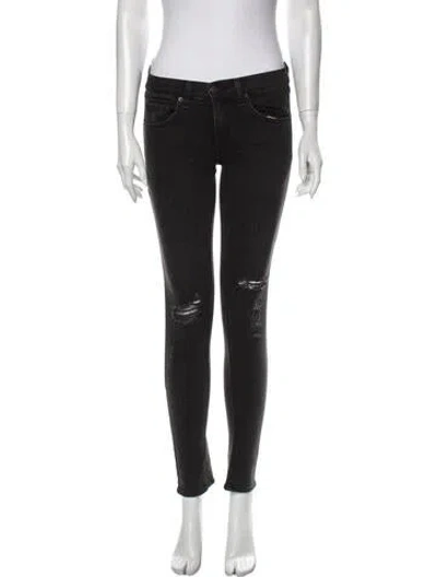 Pre-owned Rag & Bone Low-rise Skinny Leg Jeans In Black