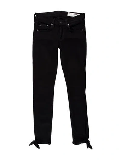 Pre-owned Rag & Bone Low-rise Skinny Leg Jeans In Black