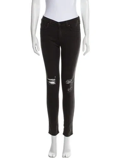 Pre-owned Rag & Bone Low-rise Skinny Leg Jeans In Black