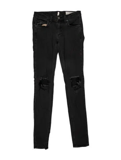 Pre-owned Rag & Bone Low-rise Skinny Leg Jeans In Black