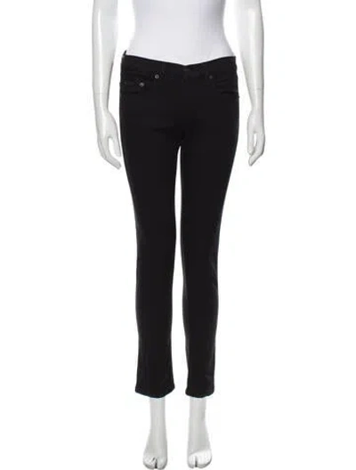 Pre-owned Rag & Bone Low-rise Skinny Leg Jeans In Black