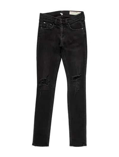 Pre-owned Rag & Bone Low-rise Skinny Leg Jeans In Black