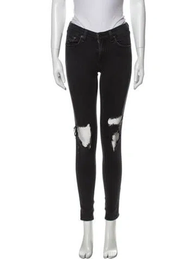 Pre-owned Rag & Bone Low-rise Skinny Leg Jeans In Black