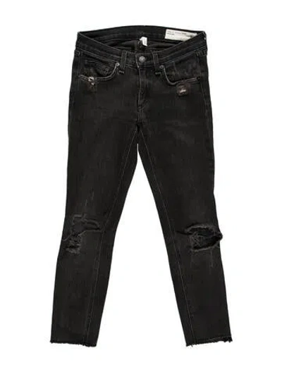 Pre-owned Rag & Bone Low-rise Skinny Leg Jeans In Black