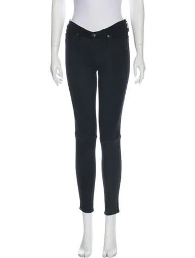 Pre-owned Rag & Bone Low-rise Skinny Leg Jeans In Black