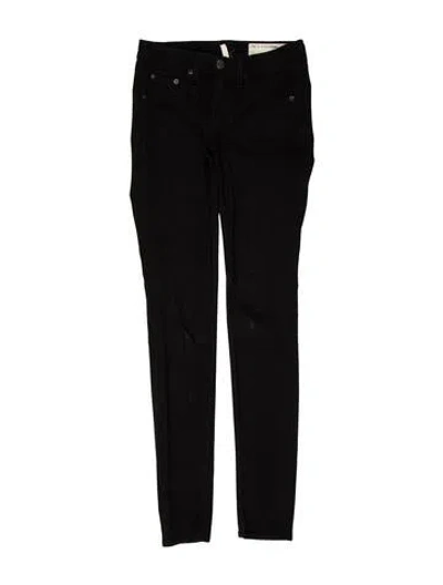 Pre-owned Rag & Bone Low-rise Skinny Leg Jeans In Black