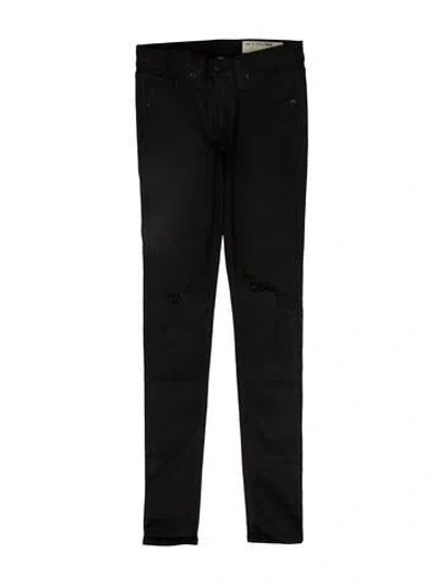 Pre-owned Rag & Bone Low-rise Skinny Leg Jeans In Black