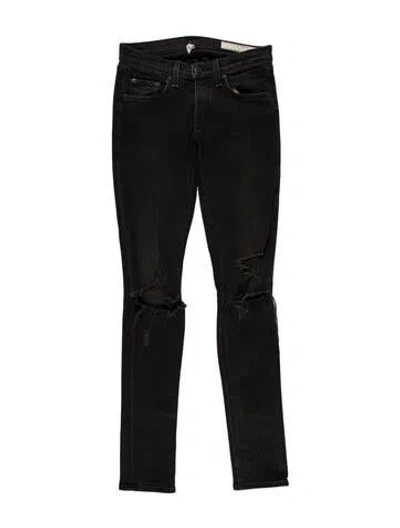 Pre-owned Rag & Bone Low-rise Skinny Leg Jeans In Black