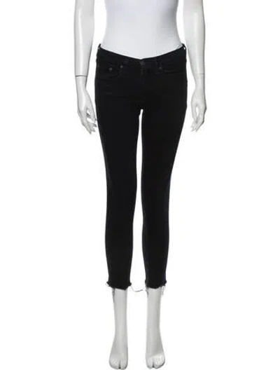 Pre-owned Rag & Bone Low-rise Skinny Leg Jeans In Black