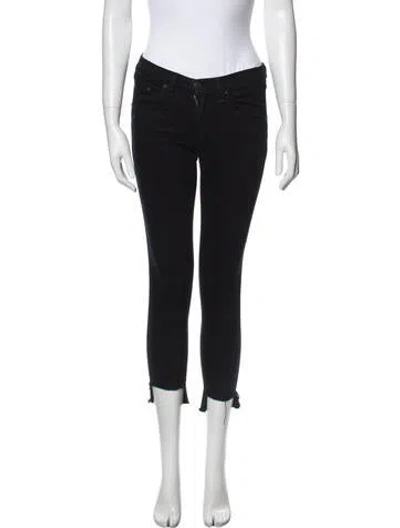 Pre-owned Rag & Bone Low-rise Skinny Leg Jeans In Black