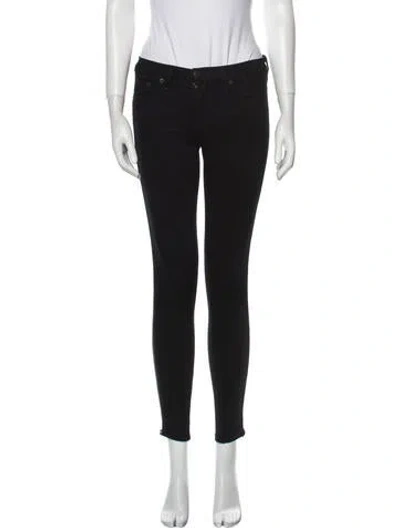 Pre-owned Rag & Bone Low-rise Skinny Leg Jeans In Black
