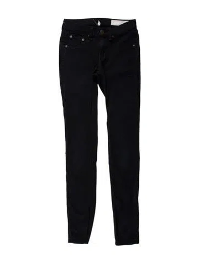 Pre-owned Rag & Bone Low-rise Skinny Leg Jeans In Black
