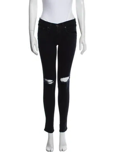 Pre-owned Rag & Bone Low-rise Skinny Leg Jeans In Blue