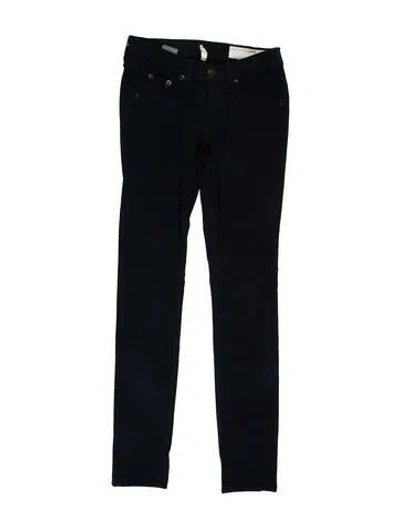 Pre-owned Rag & Bone Low-rise Skinny Leg Jeans In Blue