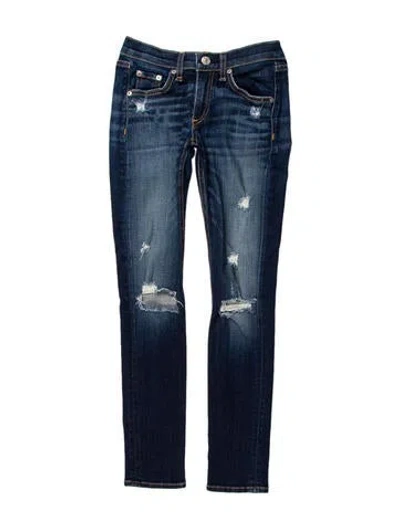 Pre-owned Rag & Bone Low-rise Skinny Leg Jeans In Blue