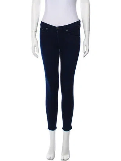 Pre-owned Rag & Bone Low-rise Skinny Leg Jeans In Blue