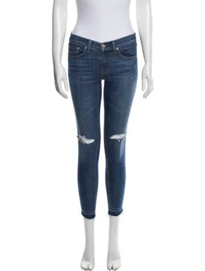 Pre-owned Rag & Bone Low-rise Skinny Leg Jeans In Blue