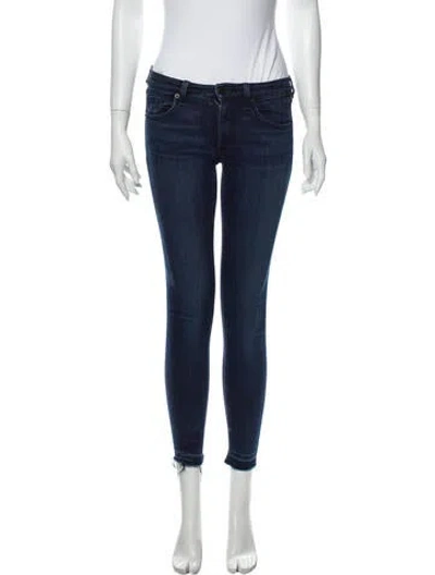 Pre-owned Rag & Bone Low-rise Skinny Leg Jeans In Blue