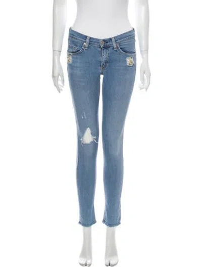 Pre-owned Rag & Bone Low-rise Skinny Leg Jeans In Blue