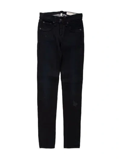 Pre-owned Rag & Bone Low-rise Skinny Leg Jeans In Blue
