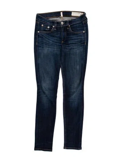 Pre-owned Rag & Bone Low-rise Skinny Leg Jeans In Blue