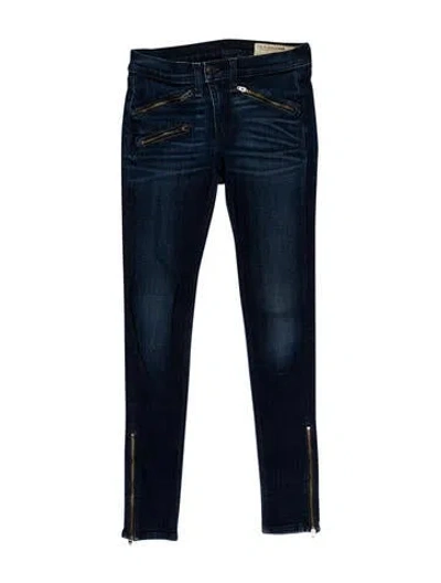 Pre-owned Rag & Bone Low-rise Skinny Leg Jeans In Blue