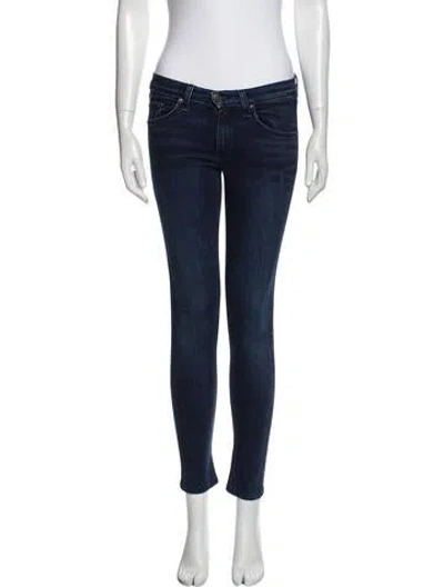 Pre-owned Rag & Bone Low-rise Skinny Leg Jeans In Blue
