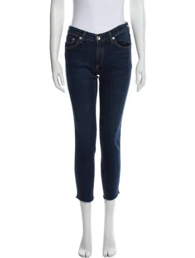 Pre-owned Rag & Bone Low-rise Skinny Leg Jeans In Blue
