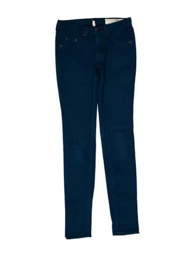 Pre-owned Rag & Bone Low-rise Skinny Leg Jeans In Blue
