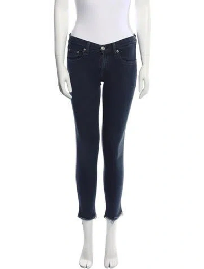 Pre-owned Rag & Bone Low-rise Skinny Leg Jeans In Blue