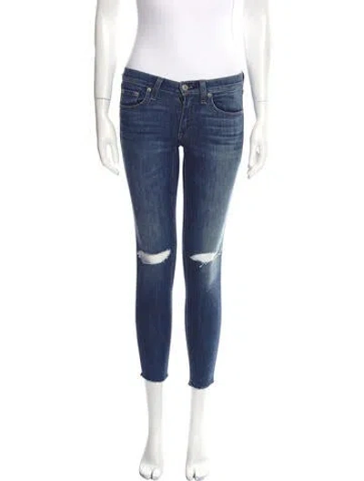 Pre-owned Rag & Bone Low-rise Skinny Leg Jeans In Blue