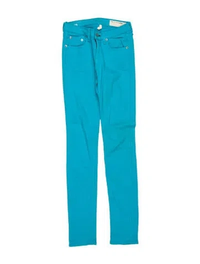 Pre-owned Rag & Bone Low-rise Skinny Leg Jeans In Blue