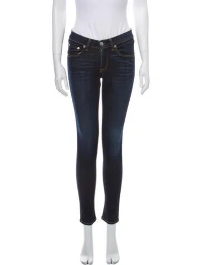 Pre-owned Rag & Bone Low-rise Skinny Leg Jeans In Blue