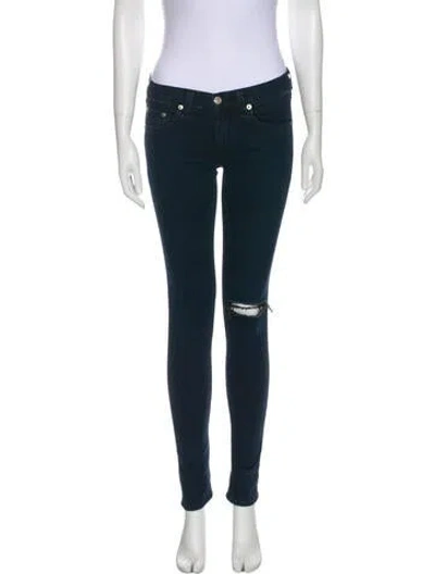 Pre-owned Rag & Bone Low-rise Skinny Leg Jeans In Blue