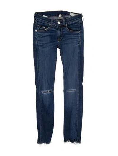 Pre-owned Rag & Bone Low-rise Skinny Leg Jeans In Blue