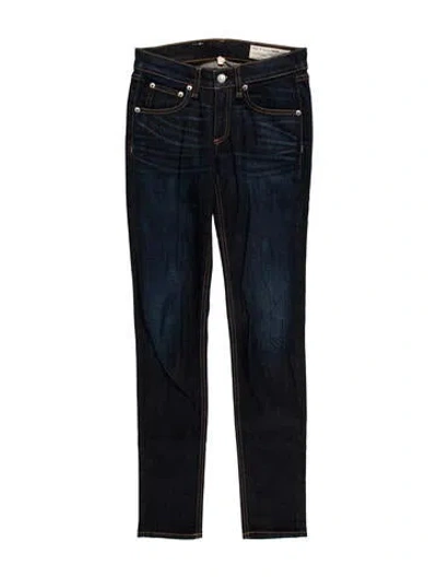 Pre-owned Rag & Bone Low-rise Skinny Leg Jeans In Blue