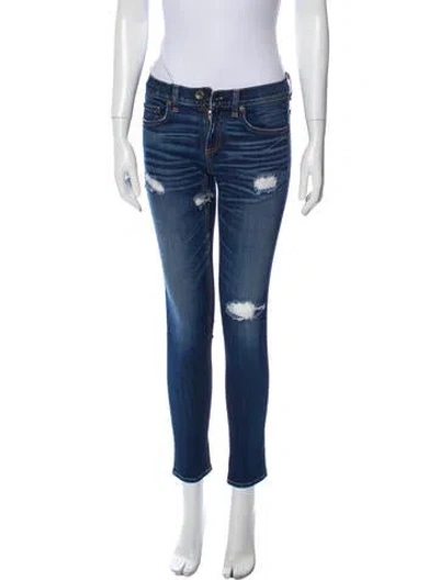 Pre-owned Rag & Bone Low-rise Skinny Leg Jeans In Blue