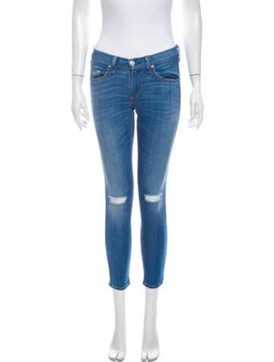 Pre-owned Rag & Bone Low-rise Skinny Leg Jeans In Blue