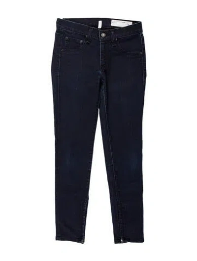 Pre-owned Rag & Bone Low-rise Skinny Leg Jeans In Blue
