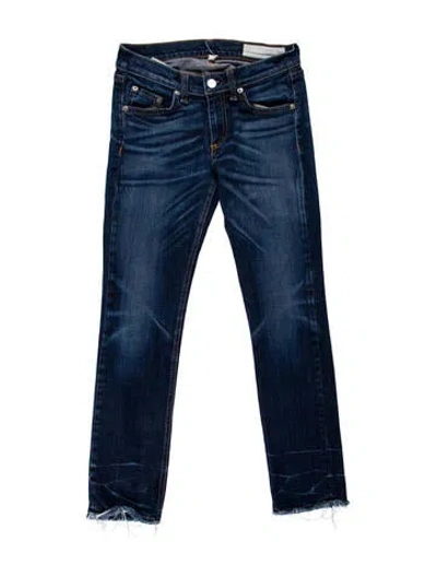 Pre-owned Rag & Bone Low-rise Skinny Leg Jeans In Blue