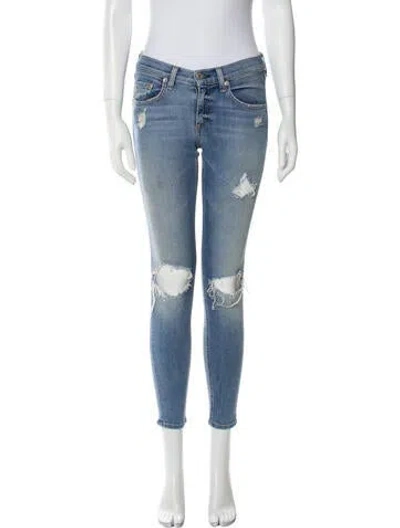 Pre-owned Rag & Bone Low-rise Skinny Leg Jeans In Blue