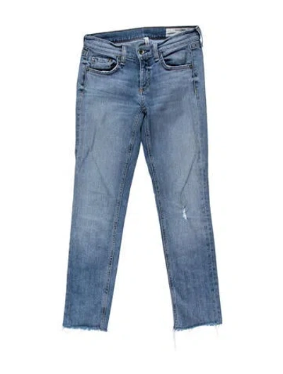 Pre-owned Rag & Bone Low-rise Skinny Leg Jeans In Blue