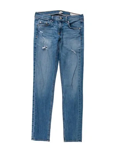 Pre-owned Rag & Bone Low-rise Skinny Leg Jeans In Blue