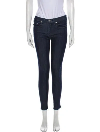 Pre-owned Rag & Bone Low-rise Skinny Leg Jeans In Blue