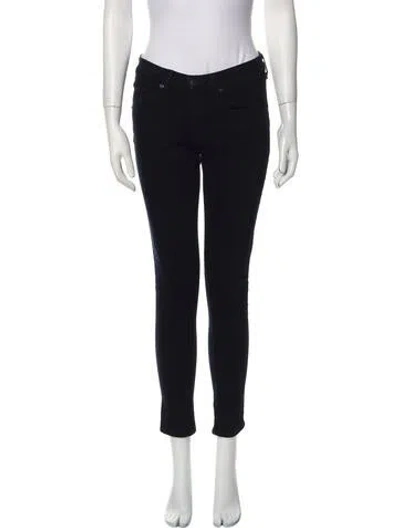 Pre-owned Rag & Bone Low-rise Skinny Leg Jeans In Blue