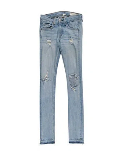 Pre-owned Rag & Bone Low-rise Skinny Leg Jeans In Blue