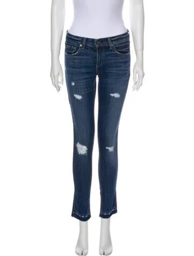 Pre-owned Rag & Bone Low-rise Skinny Leg Jeans In Blue