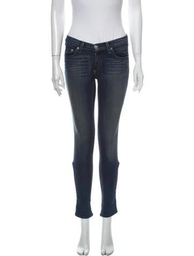 Pre-owned Rag & Bone Low-rise Skinny Leg Jeans In Blue