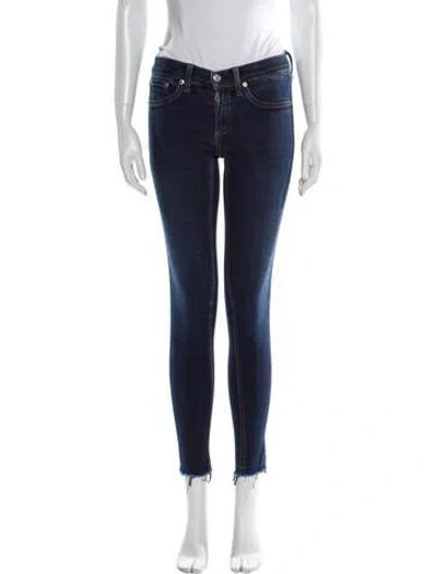 Pre-owned Rag & Bone Low-rise Skinny Leg Jeans In Blue